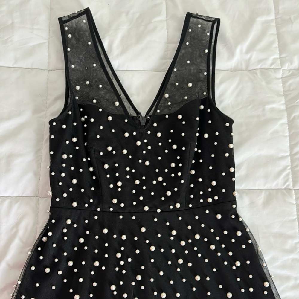 BCBGMaxAzzria Pearl Tulle Mesh Dress Size 0 - Picture 5 of 15